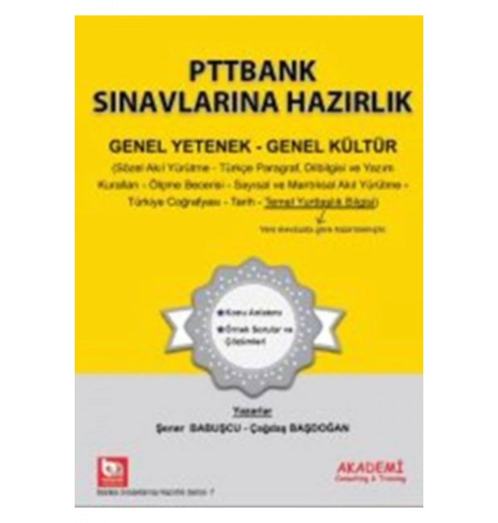 Pttbank Sınavlarına Hazırlık Gy Gk Bankacılık Akademi