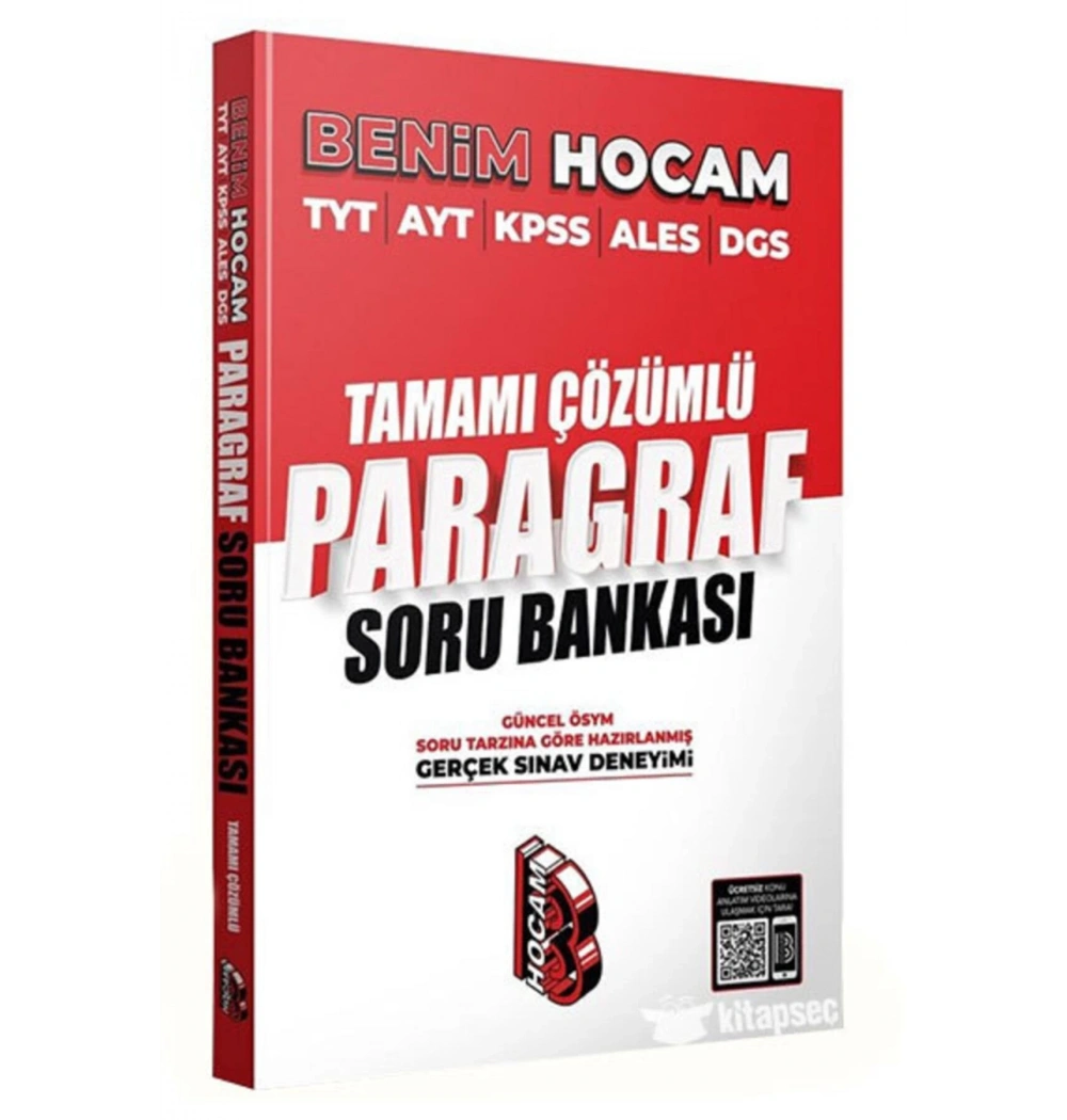 Tyt Ayt Kpss Ales Dgs Paragraf Çözümlü Soru Bankası Benim Hocam
