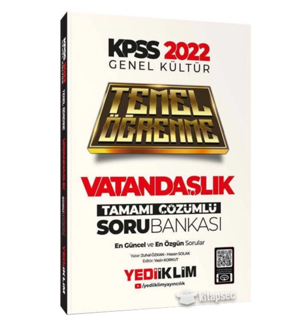 Kpss 2022 Gk Vatandaşlık Çözümlü Soru Bankası  Yediiklim