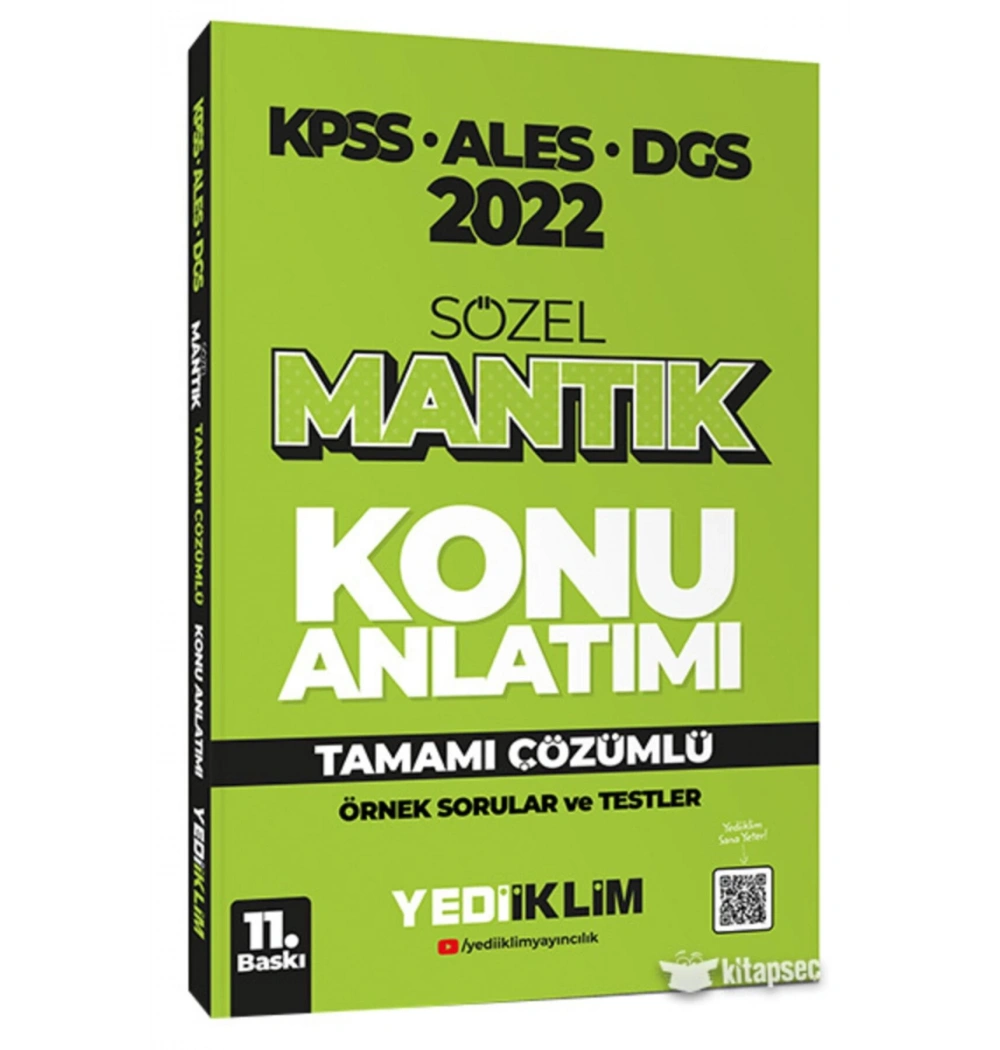 Kpss Ales Dgs 2022 Sözel Mantık Konu Anlatım Çözümlü Testler  Yediiklim