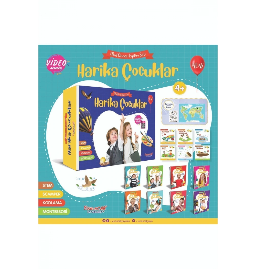Harika Çocuklar Okul Öncesi Eğitim Seti Yumurcak Yayınları