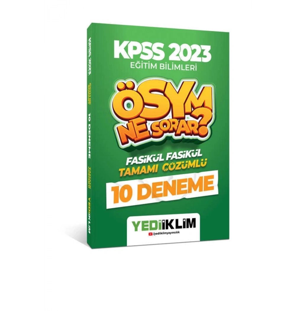 Kpss 2023 Eğitim Bilimleri 10 Çözümlü Deneme  Yediiklim