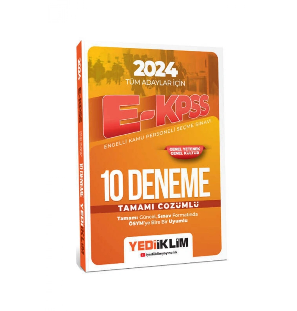 E Kpss 2024 Tüm Adaylar 10 Çözümlü Deneme  Yediiklim