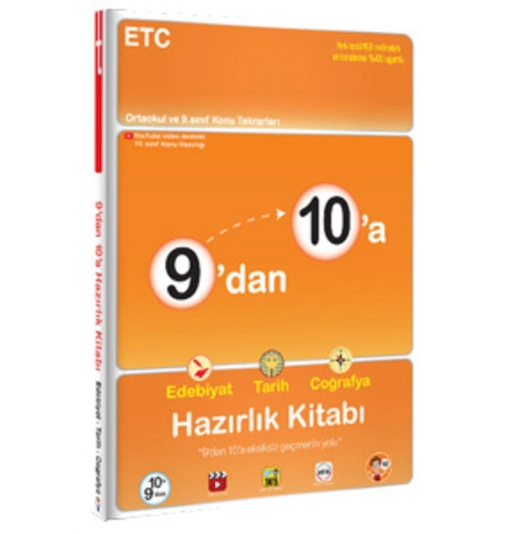 Tonguç 9 Dan 10 A Edebiyat Tarih Coğrafya Hazırlık Kitabı