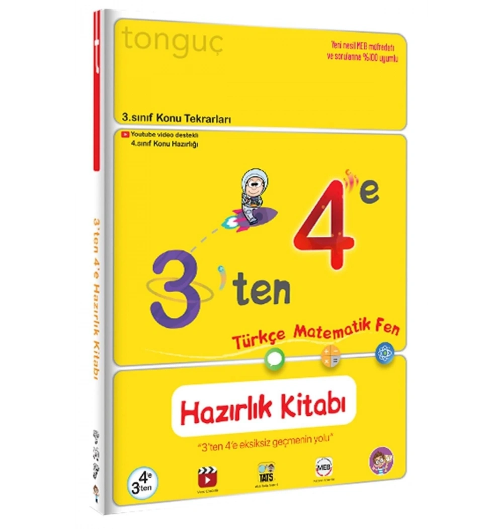 Tonguç 3 Ten 4 E Türkçe Matematik Fen Hazırlık Kitabı