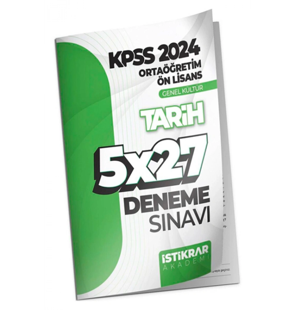 Kpss Ortaöğretim Tarih 5X27 Deneme  İstikrar