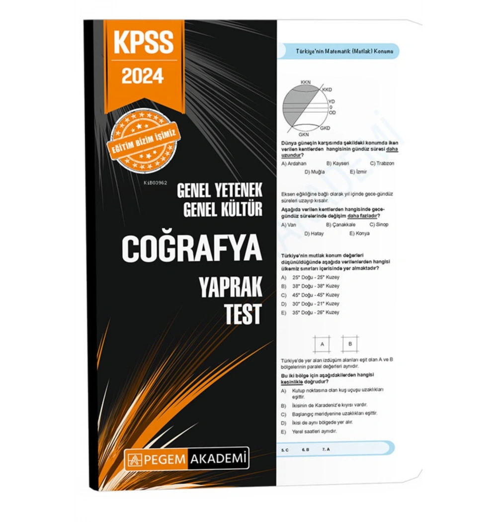 Pegem 2024 Kpss Gy Gk Coğrafya Yaprak Test