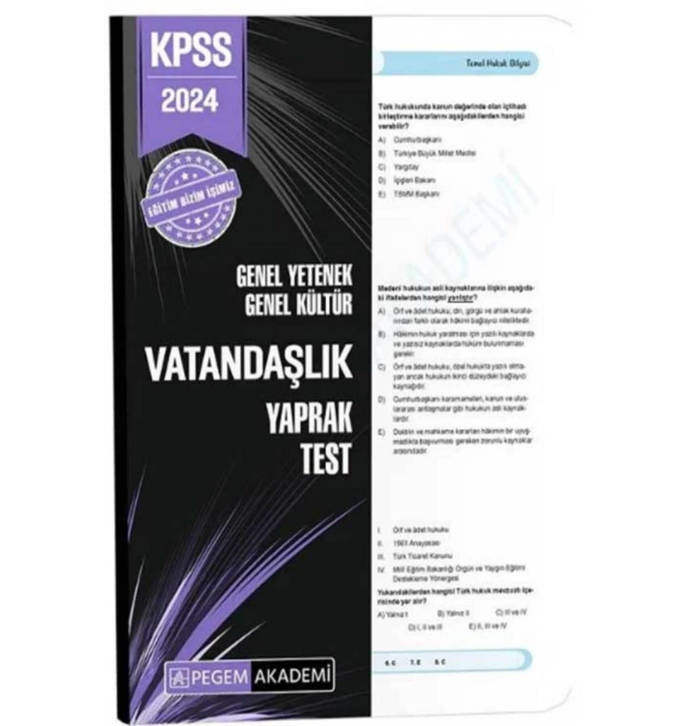 Pegm 2024 Kpss Gy Gk Vatandaşlik Yaprak Test