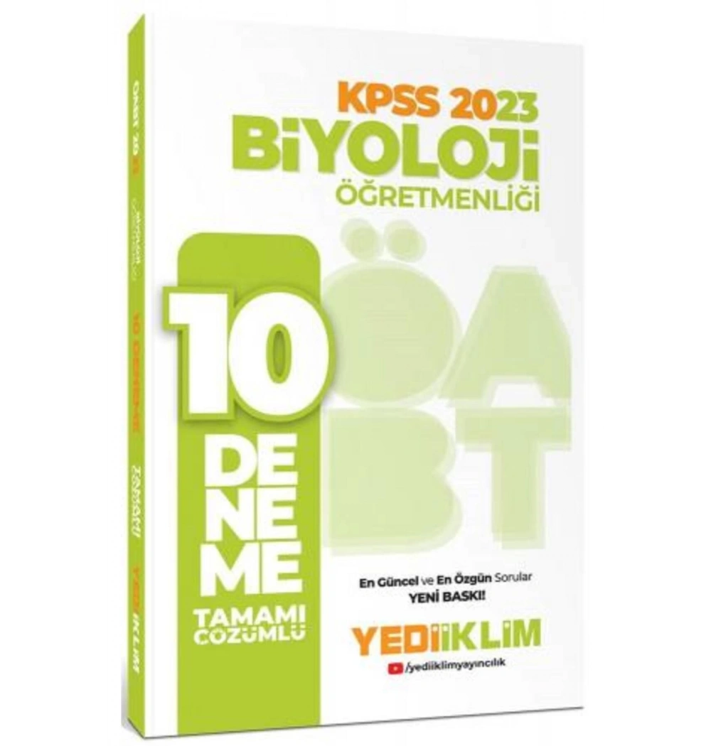 Kpss 2023 Biyoloji Öğretmenliği 10 Çözümlü Deneme  Yediiklim