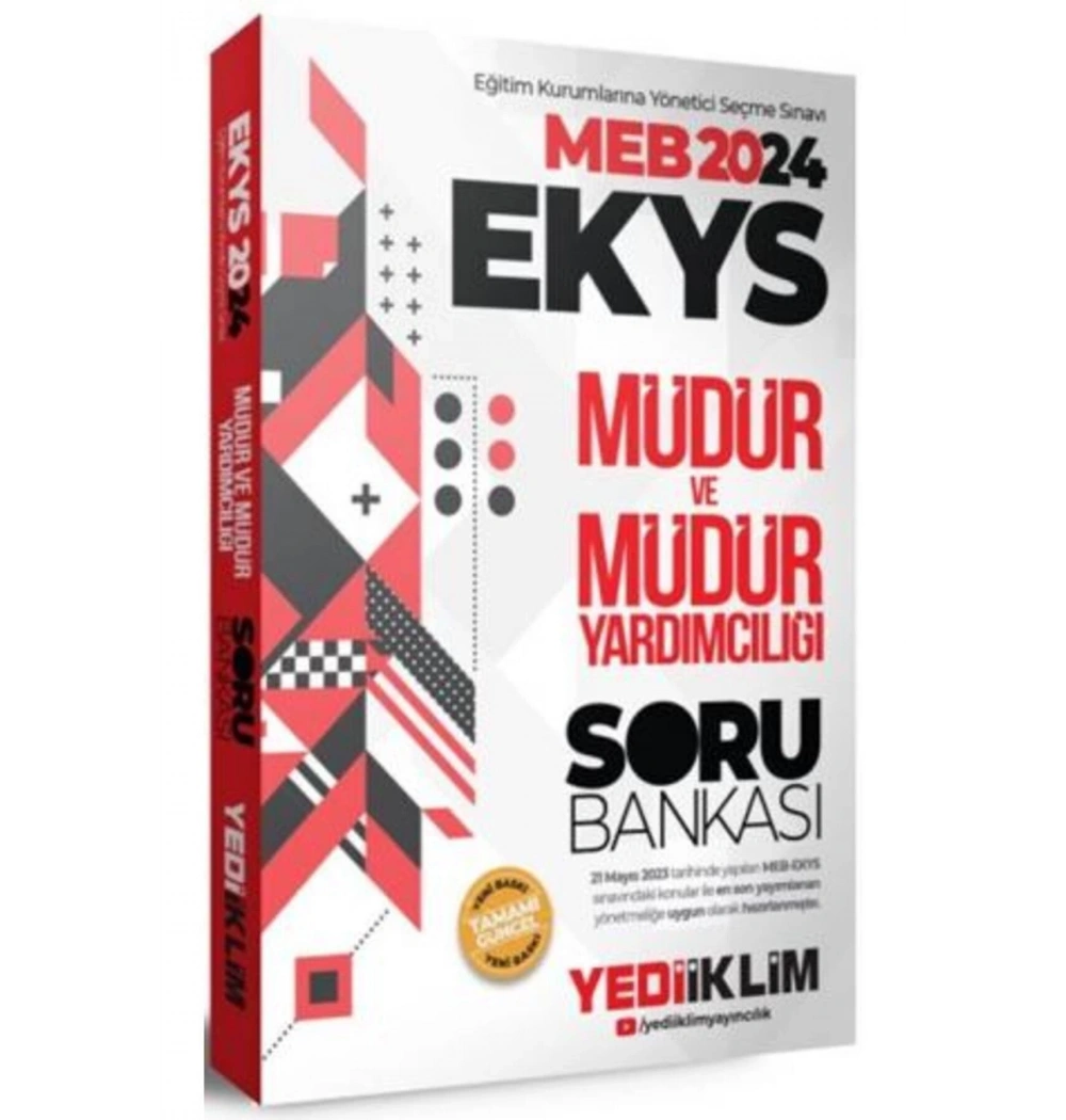 Meb 2024 Ekys Müdür Ve Müdür Yardımcılığı Soru Bankası  Yediiklim