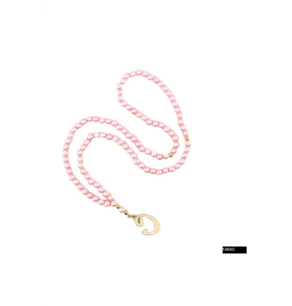 Plastik İnci Tesbih 6 Mm Pembe