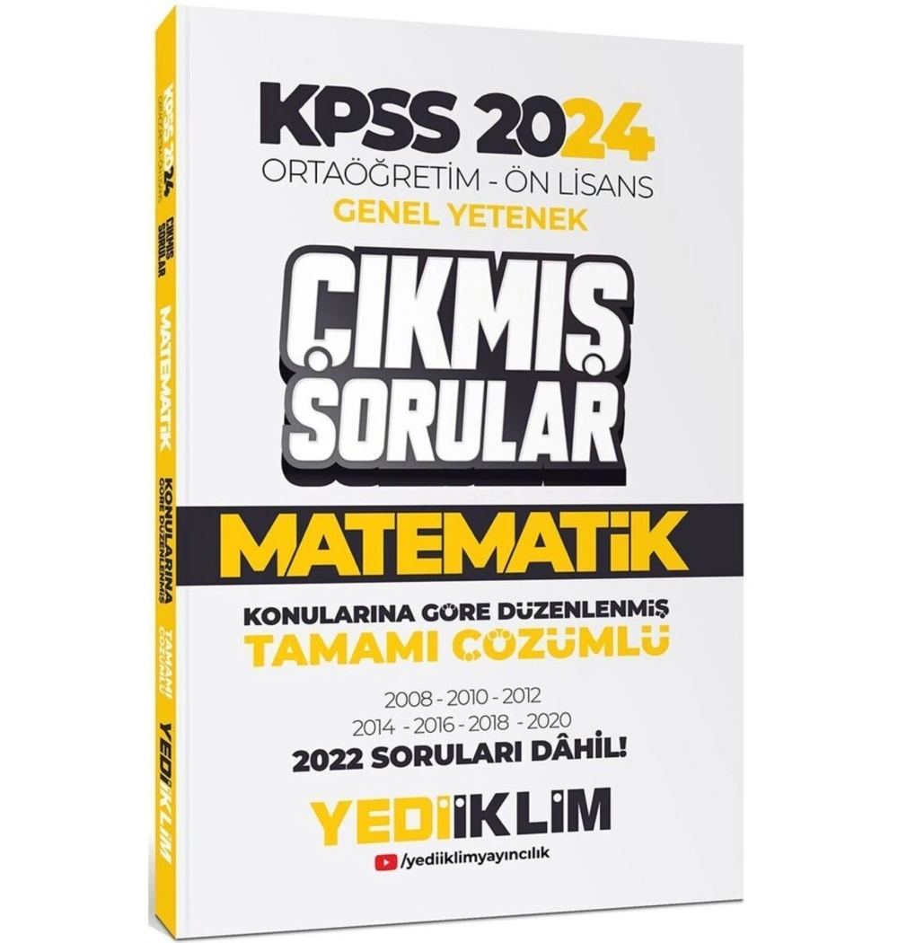 Kpss 2024 Ortaöğretim Önlisans Gy Matematik Çıkmış Sorular  Yediiklim