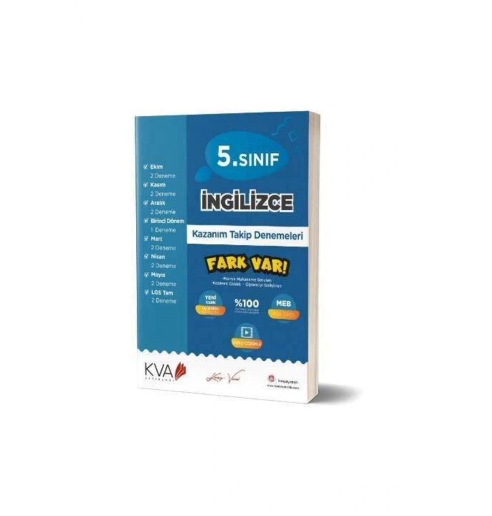 Kva 5.Sınıf İnglizce Kazanım Takip Denemeleri Koray Varol Akademi