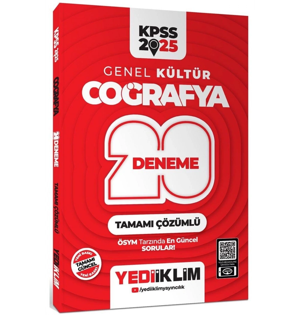 Kpss 2025 Gk Coğrafya 20 Çözümlü Deneme Yediiklim