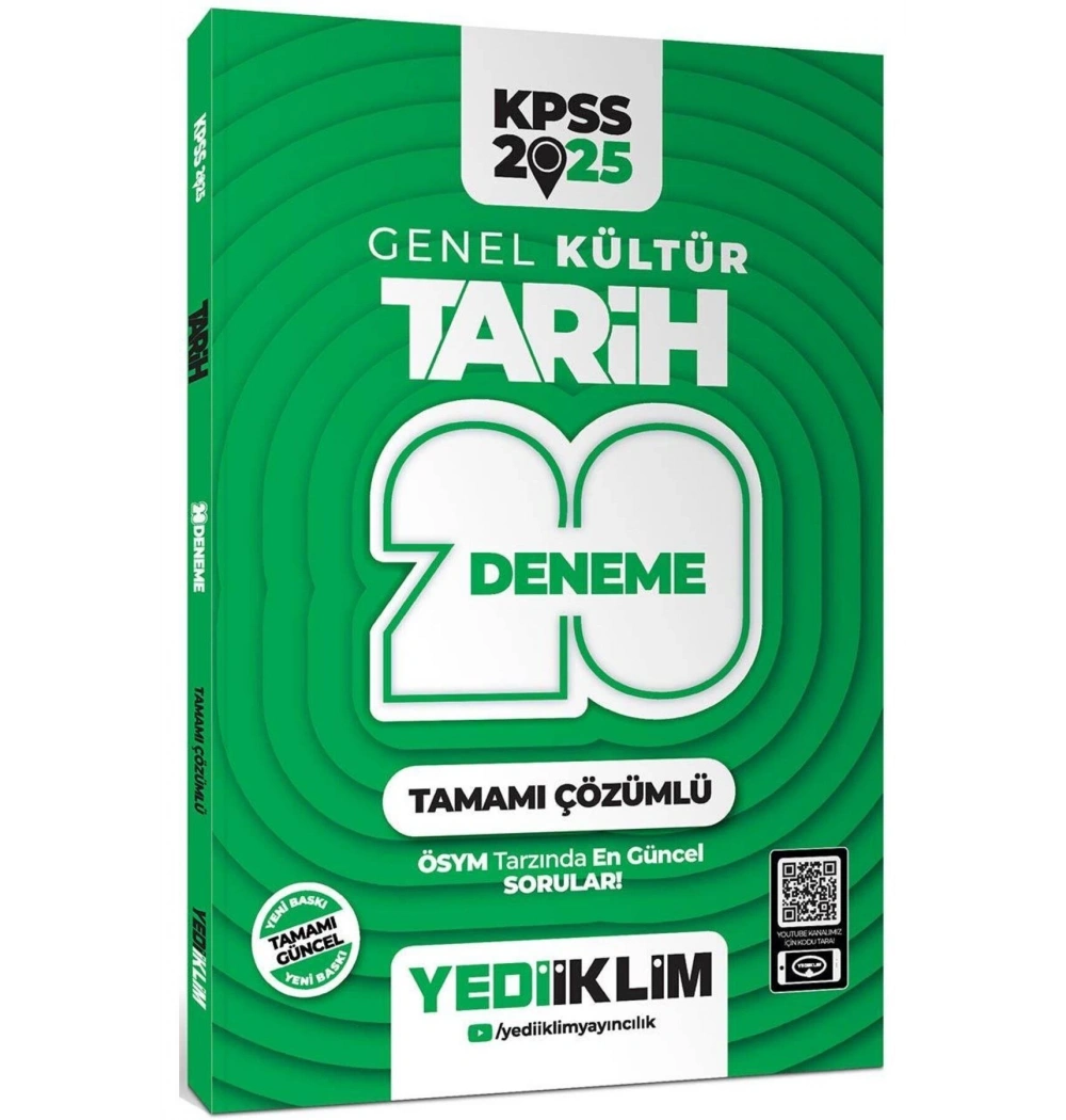 Kpss 2025 Gk Tarih 20 Çözümlü Deneme Yediiklim