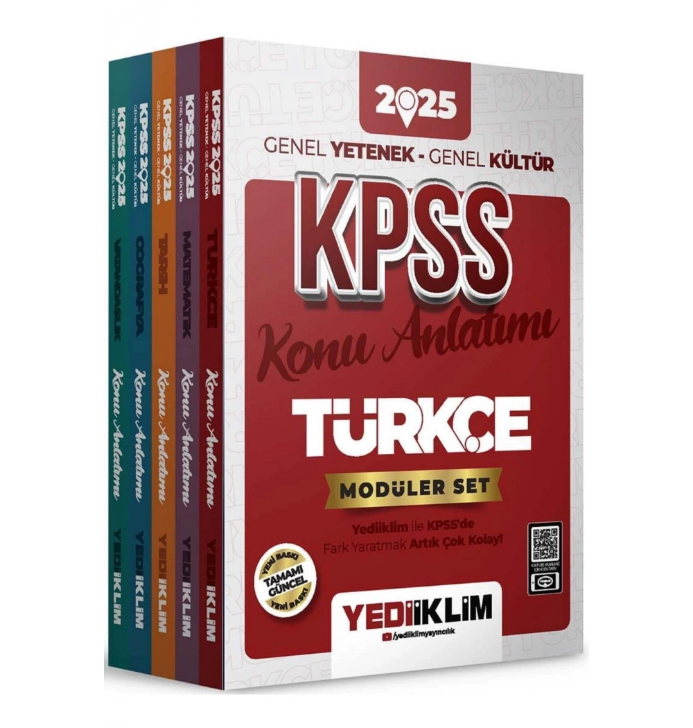 2025 Kpss Gk Gy Konu Anlatım 5 Li Modüler Set  Yediiklim