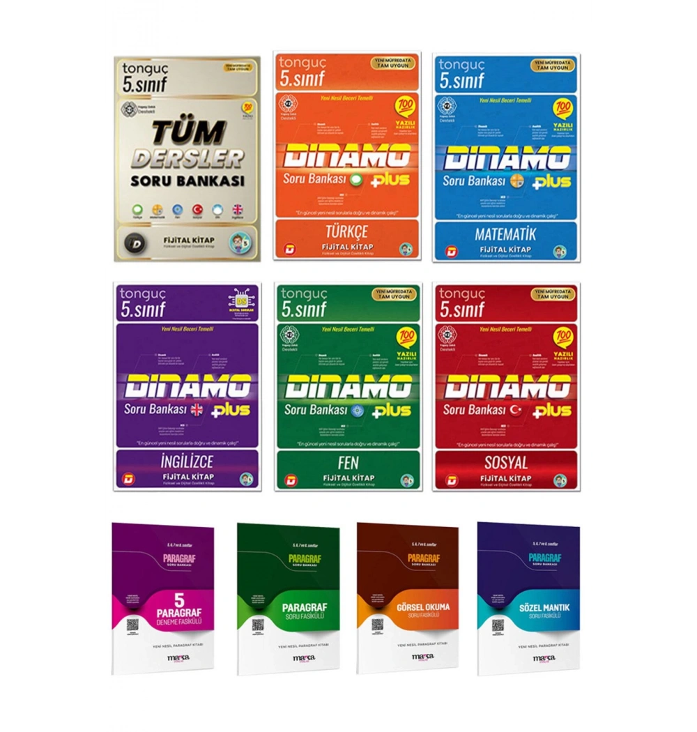 Tonguç 5.Sınıf Tüm Dersler Soru Bankası Fijital Kitap