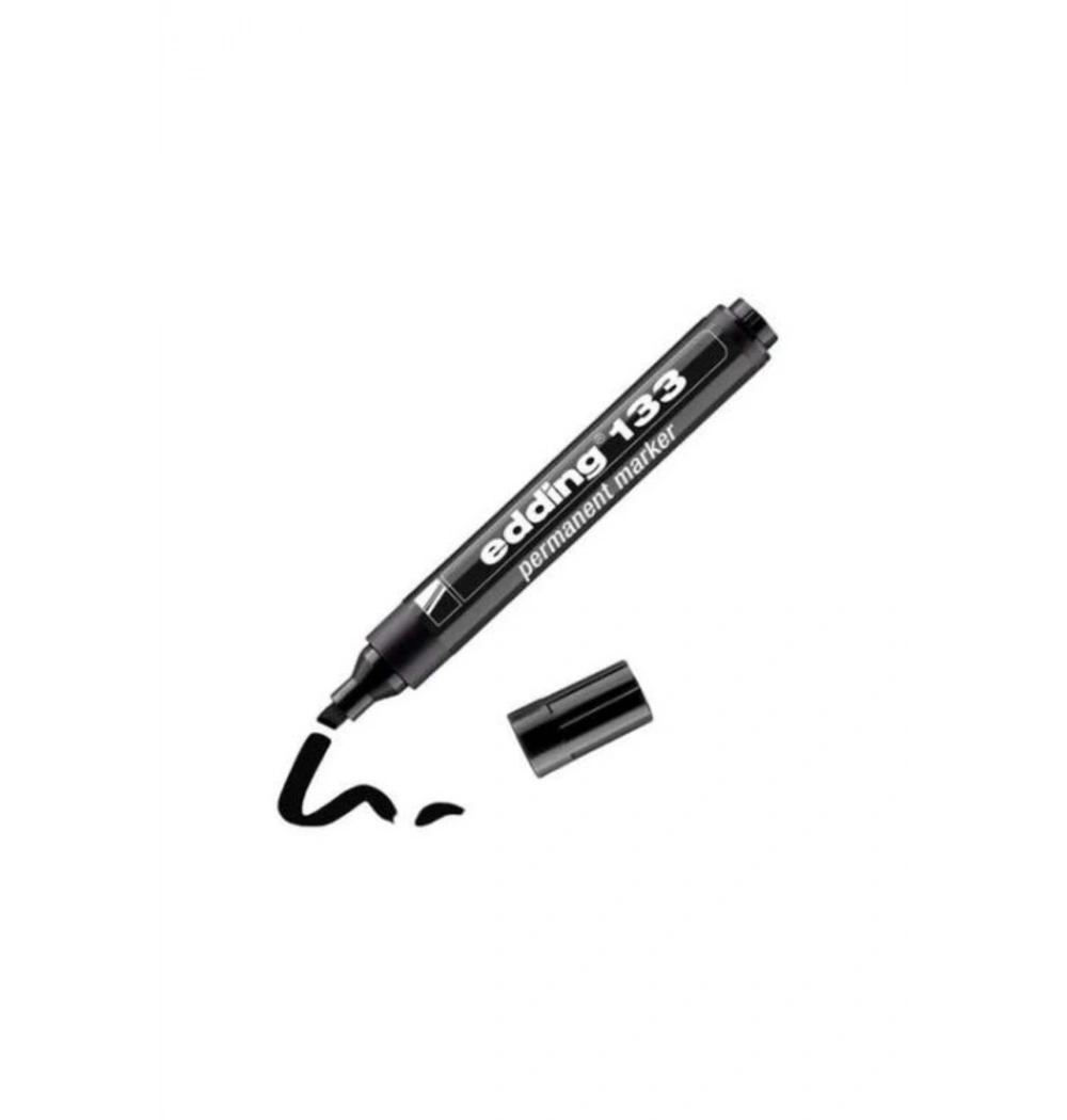 Eddıng 133 Permanent Markör Kesik Uç Siyah 4-133001