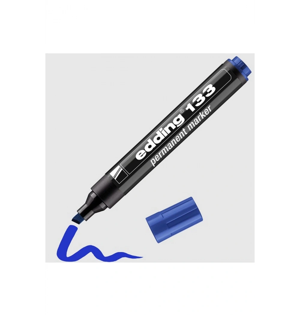 Eddıng 133 Permanent Markör Kesik Uç Mavi 4-133003