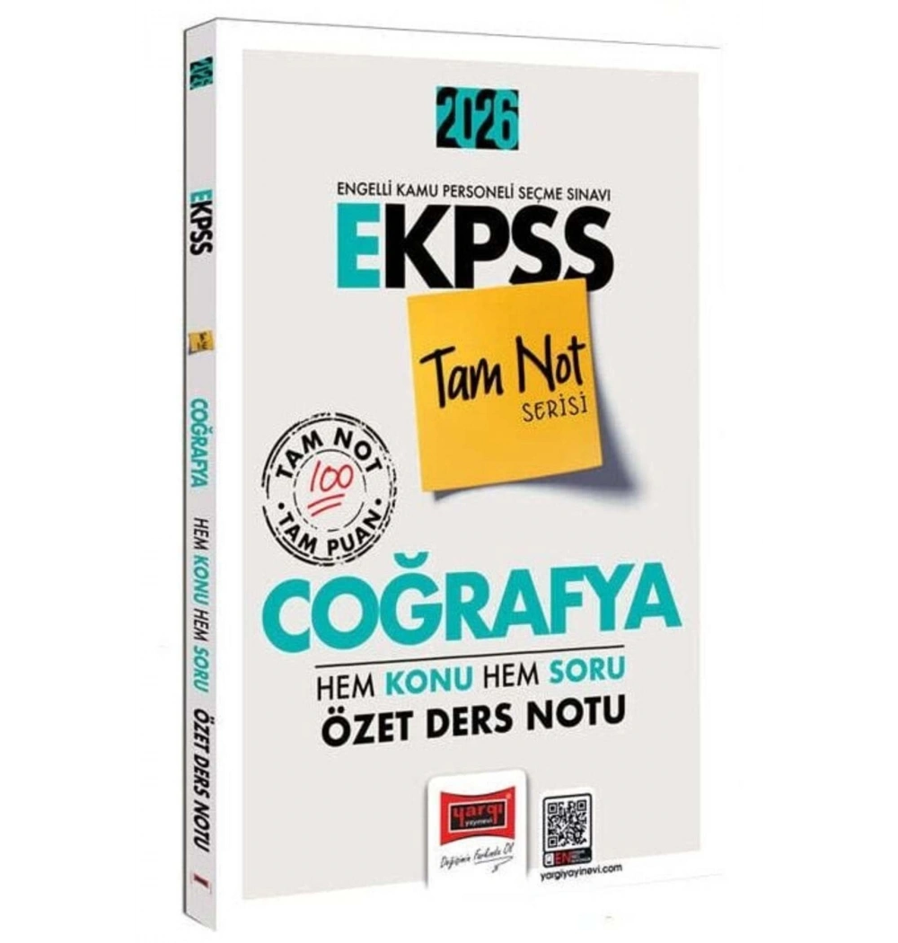 Yargı 2026 E-Kpss Coğrafya Özet Ders Notu Tam Not Serisi