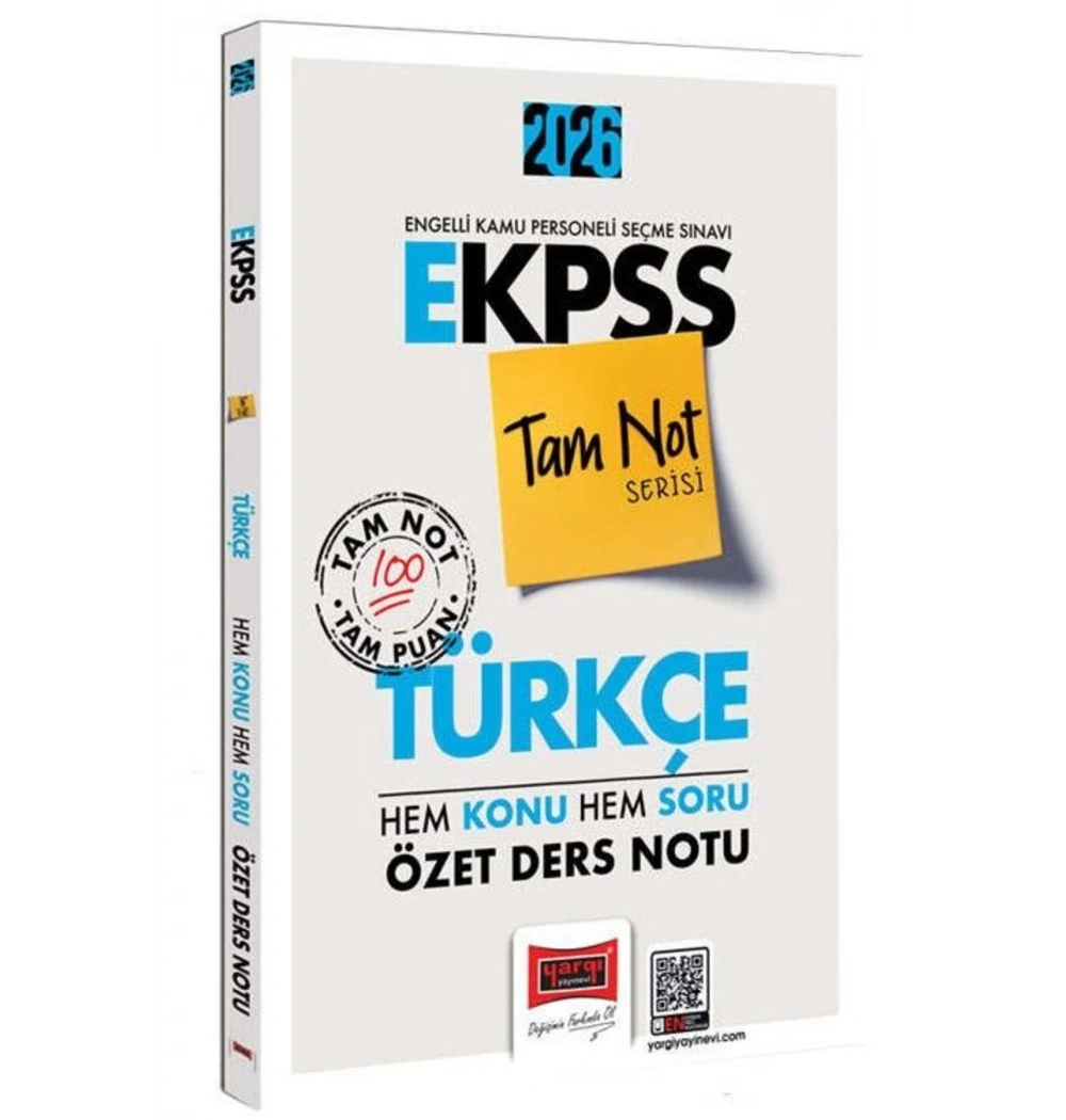 Yargı 2026 E-Kpss Türkçe Özet Ders Notu Tam Not Serisi