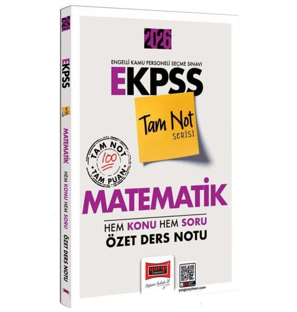 Yargı 2026 E-Kpss Matematik Özet Ders Notu  Tam Not Serisi
