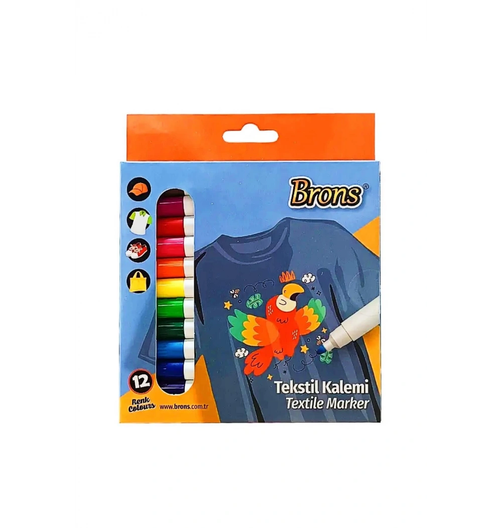 Brons Tekstil Kalemi 12 Li Marker Br-1001