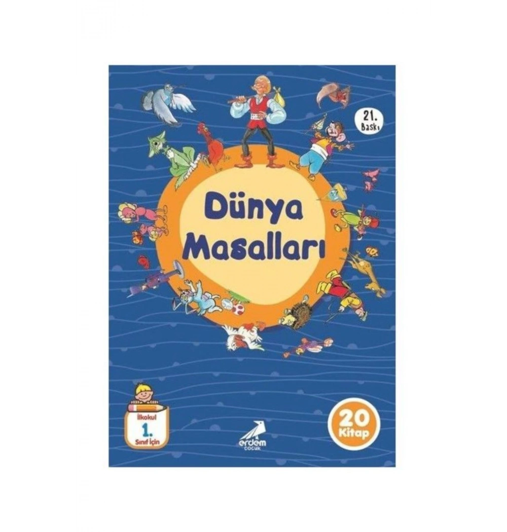 Dünya Masalları 20 Kitap 1.Sınıflar İçin Erdem Yayınları