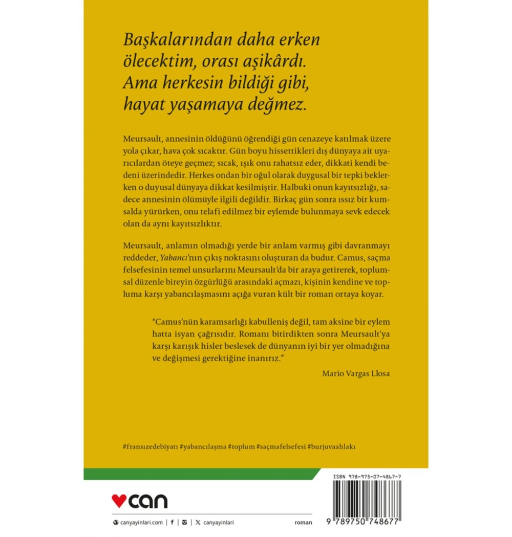 Yabancı  Albert Camus  Can Yayın