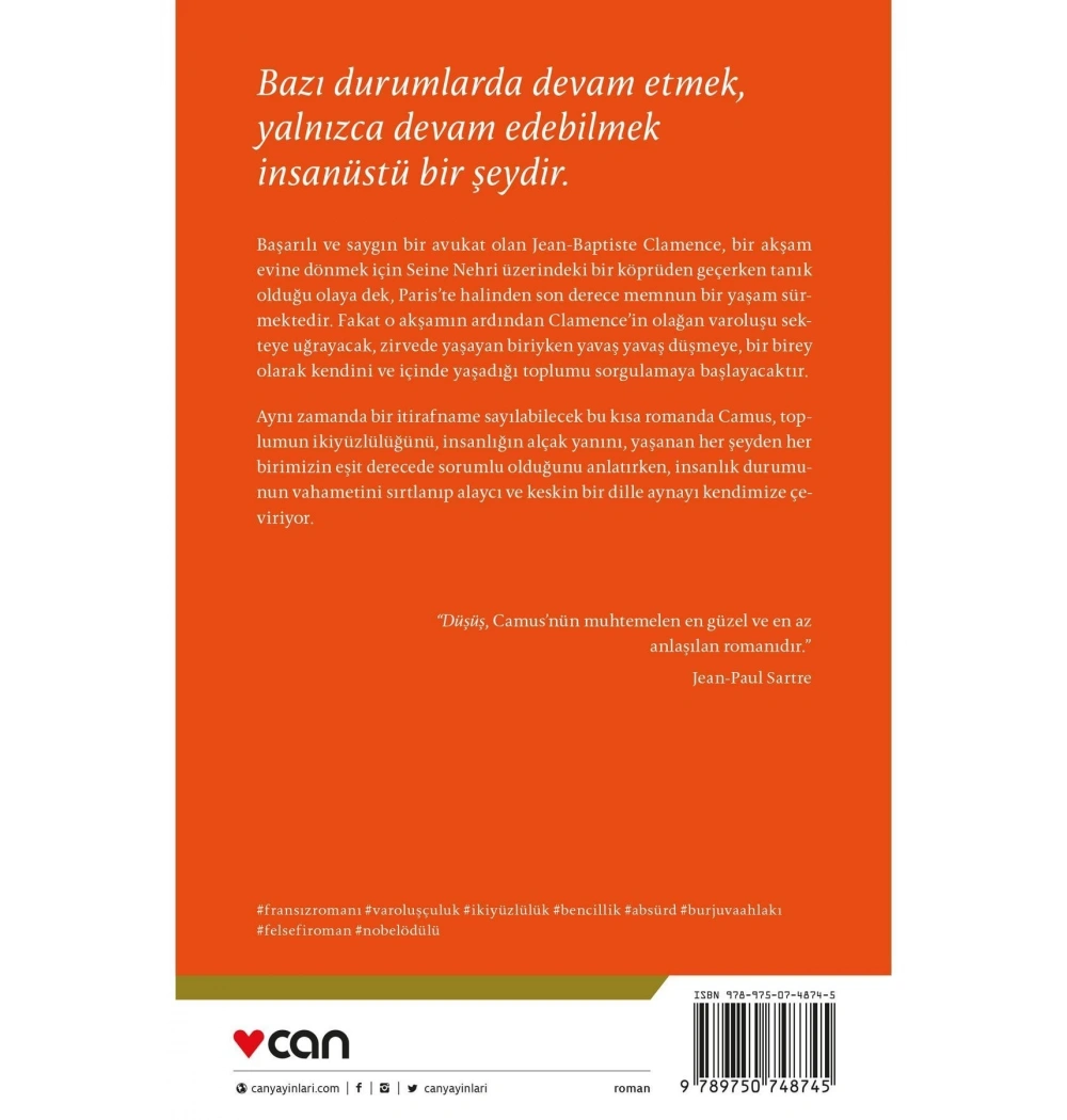 Düşüş  Albert Camus  Can Yayın