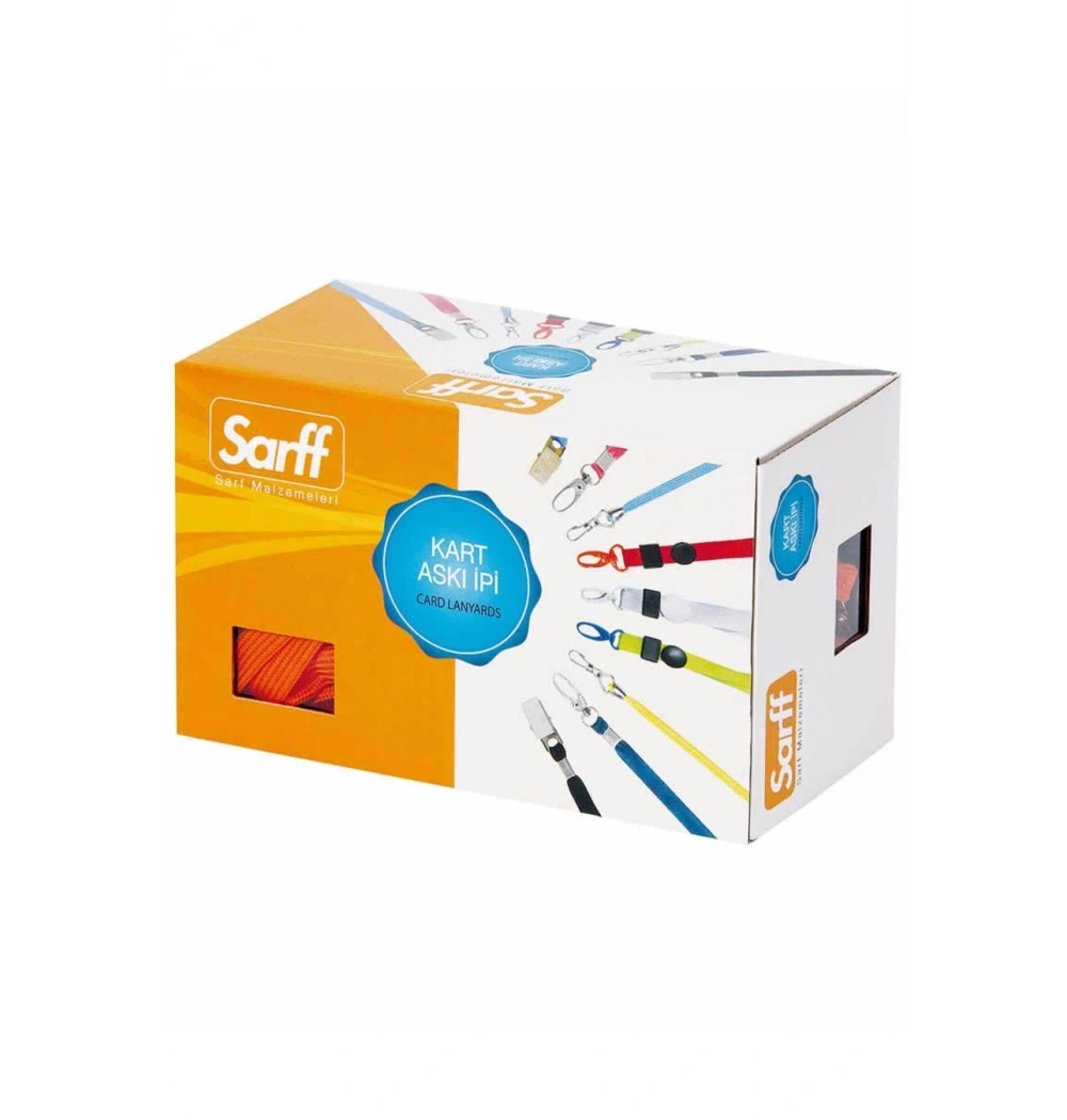 Metal Klipsli Kart Askı İpi Kırmızı