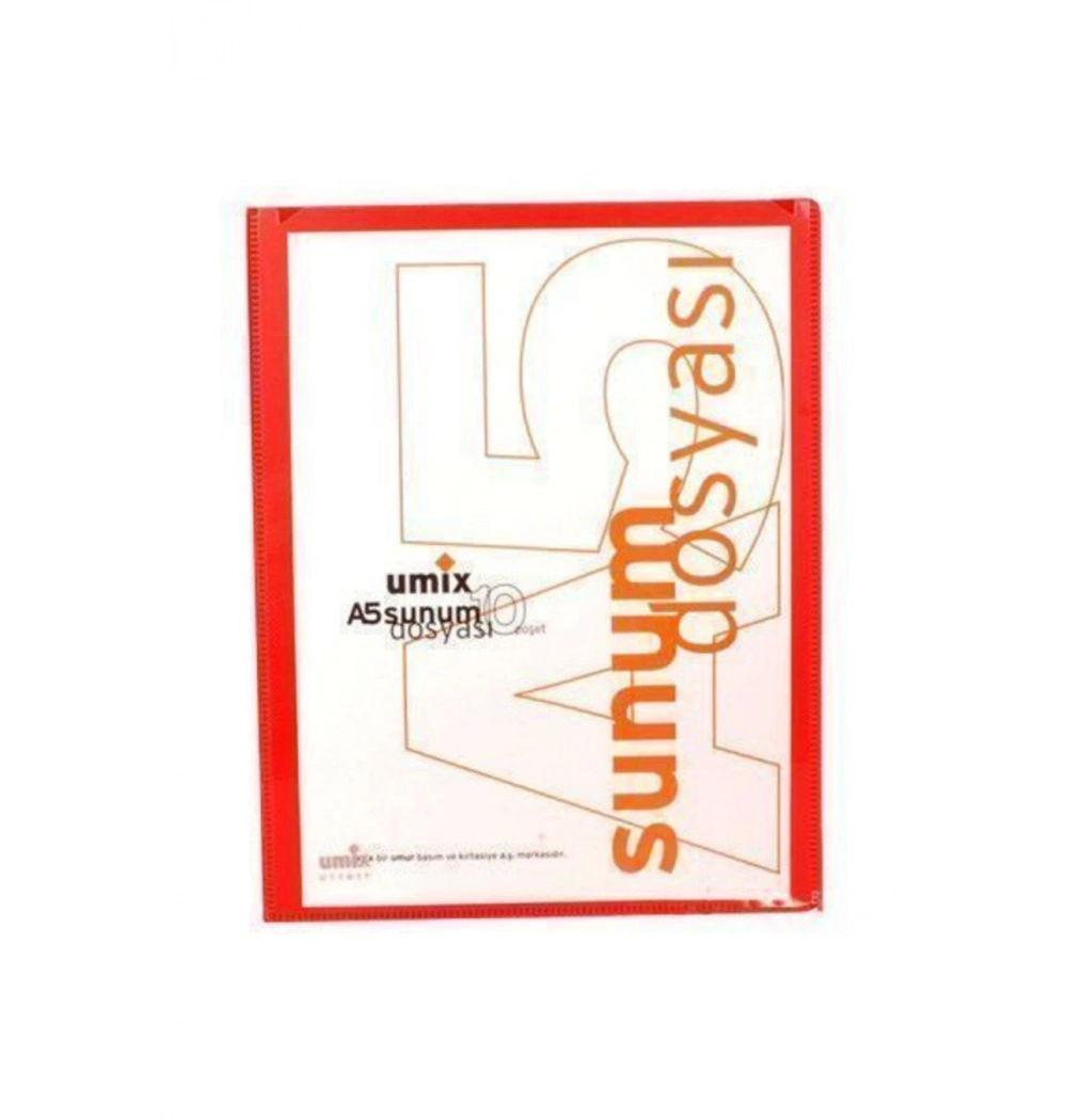 Umıx Standart Sunum Dosyası A5 10Lu Kırmızı