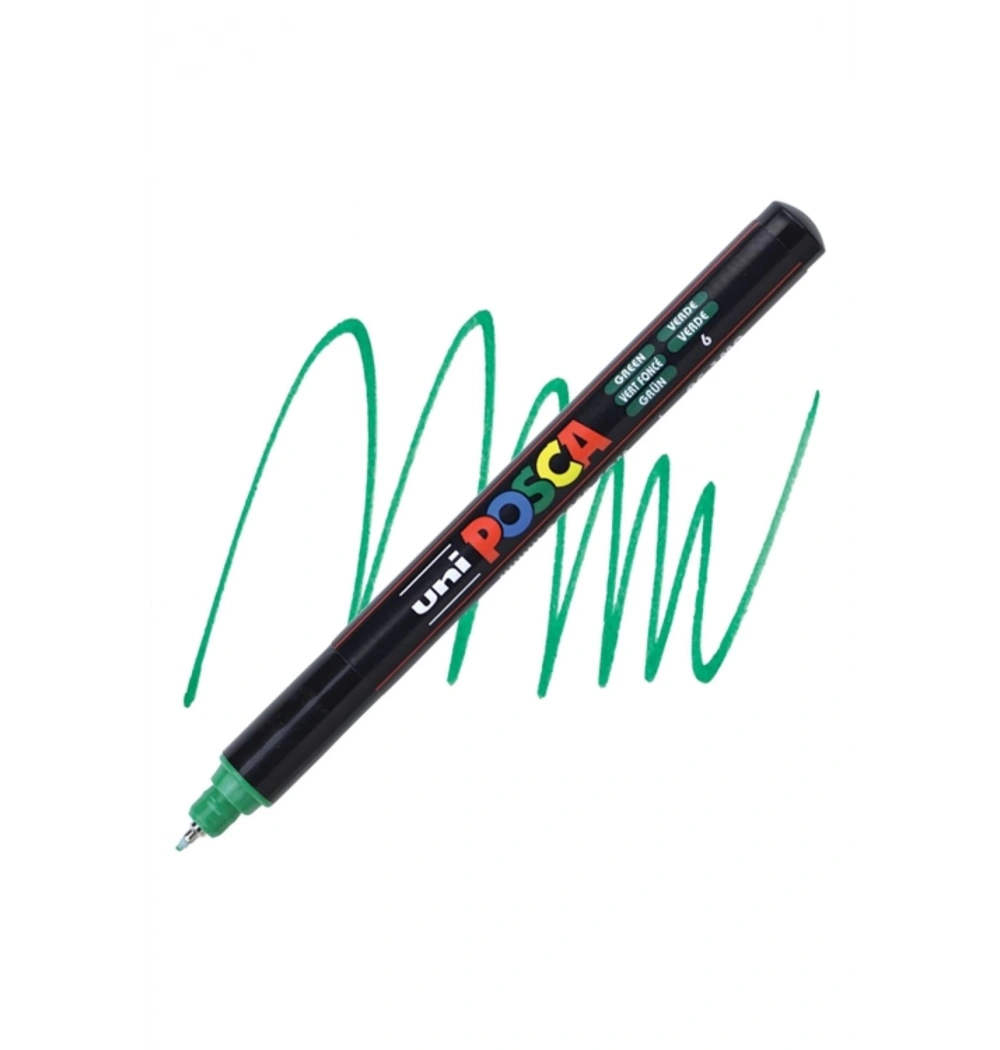 Uni Posca 0.7 Su Bazlı Poster Markörü Yeşil Pc-1Mr