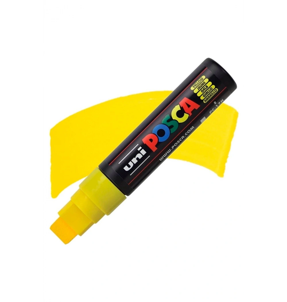 Uni Posca 15.0 Su Bazlı Poster Markörü Sarı Pc-17K
