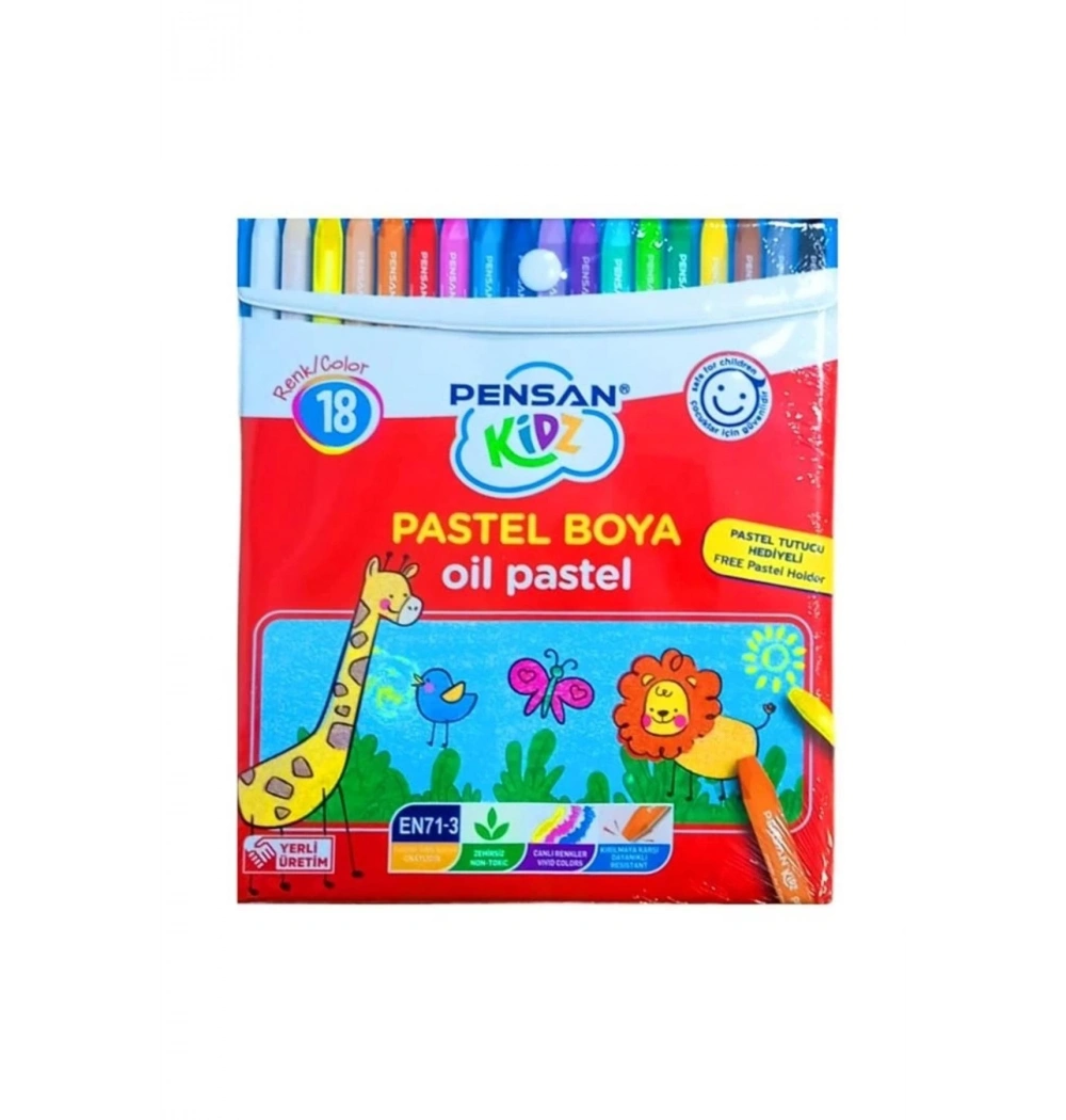 Pensan Kidz Çantali Pastel Boya 18 Renk pe98121pb18rç