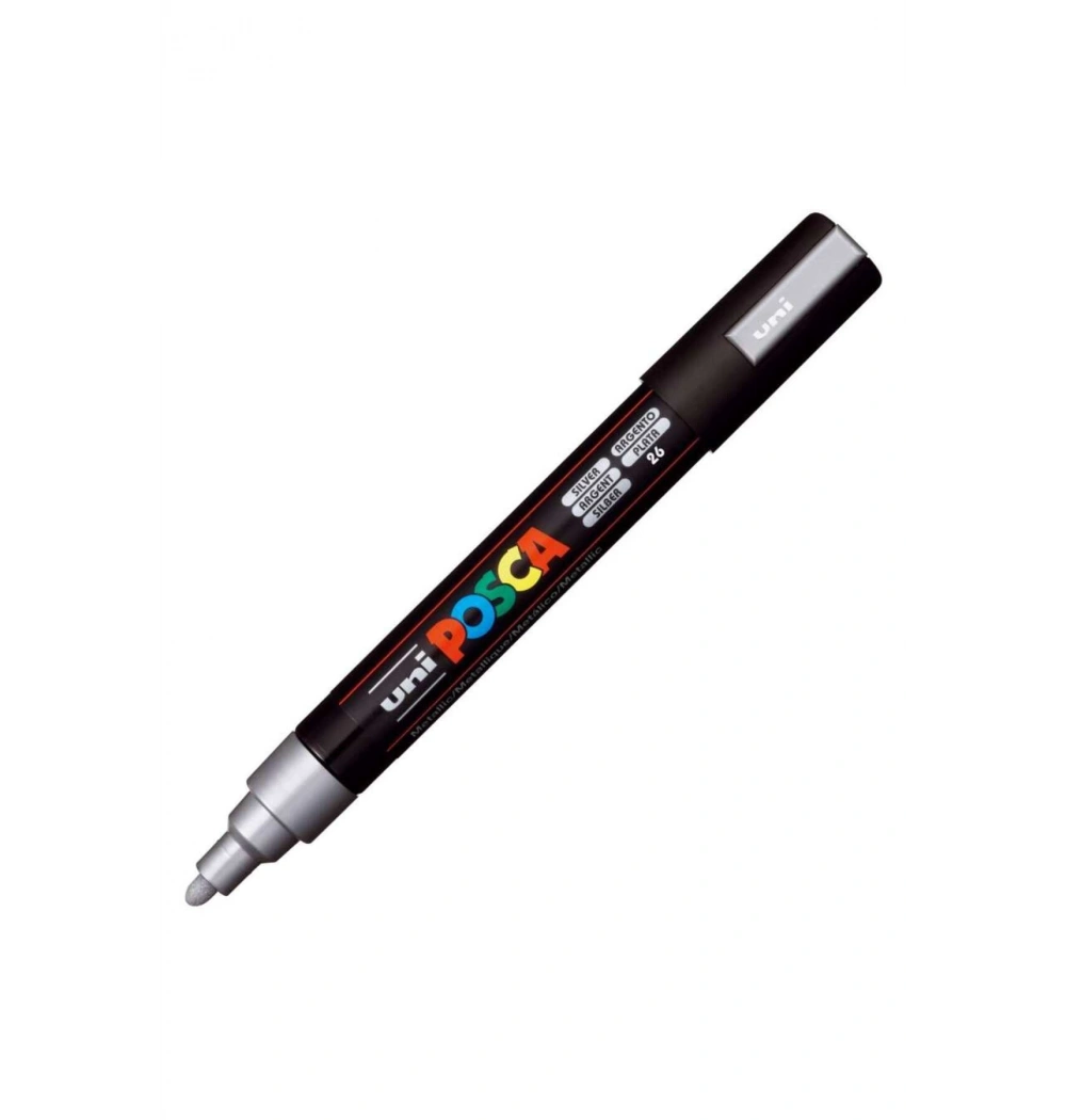 Uni Posca 1.8-2.5 Su Bazlı Poster Markörü Gümüş Pc-5M