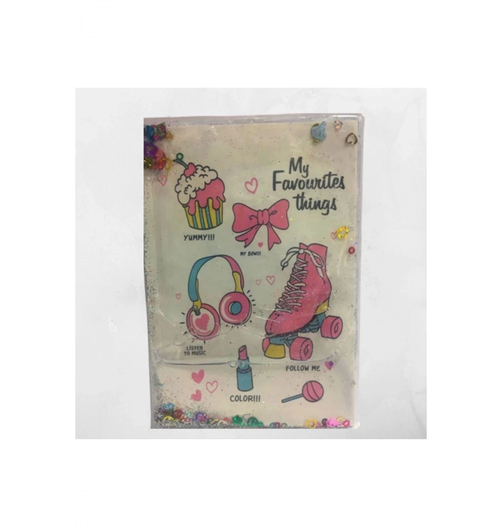 Mikro Nt-255 Beyaz Kapak Simli Pullu Sulu Defter