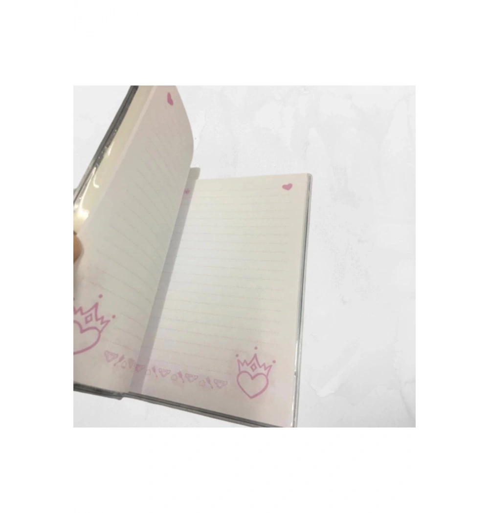 Mikro Nt-255 Beyaz Kapak Simli Pullu Sulu Defter