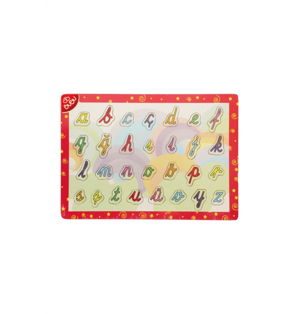 Bu-Bu Ahşap Puzzle El Yazısı Harfleri Kod:Bubu-Ap0066