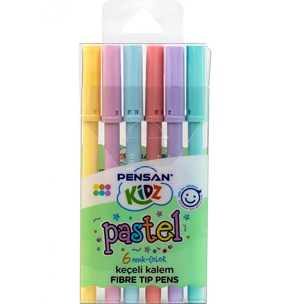 Pensan Kidz Pastel 6 Renk Keçeli Kalem