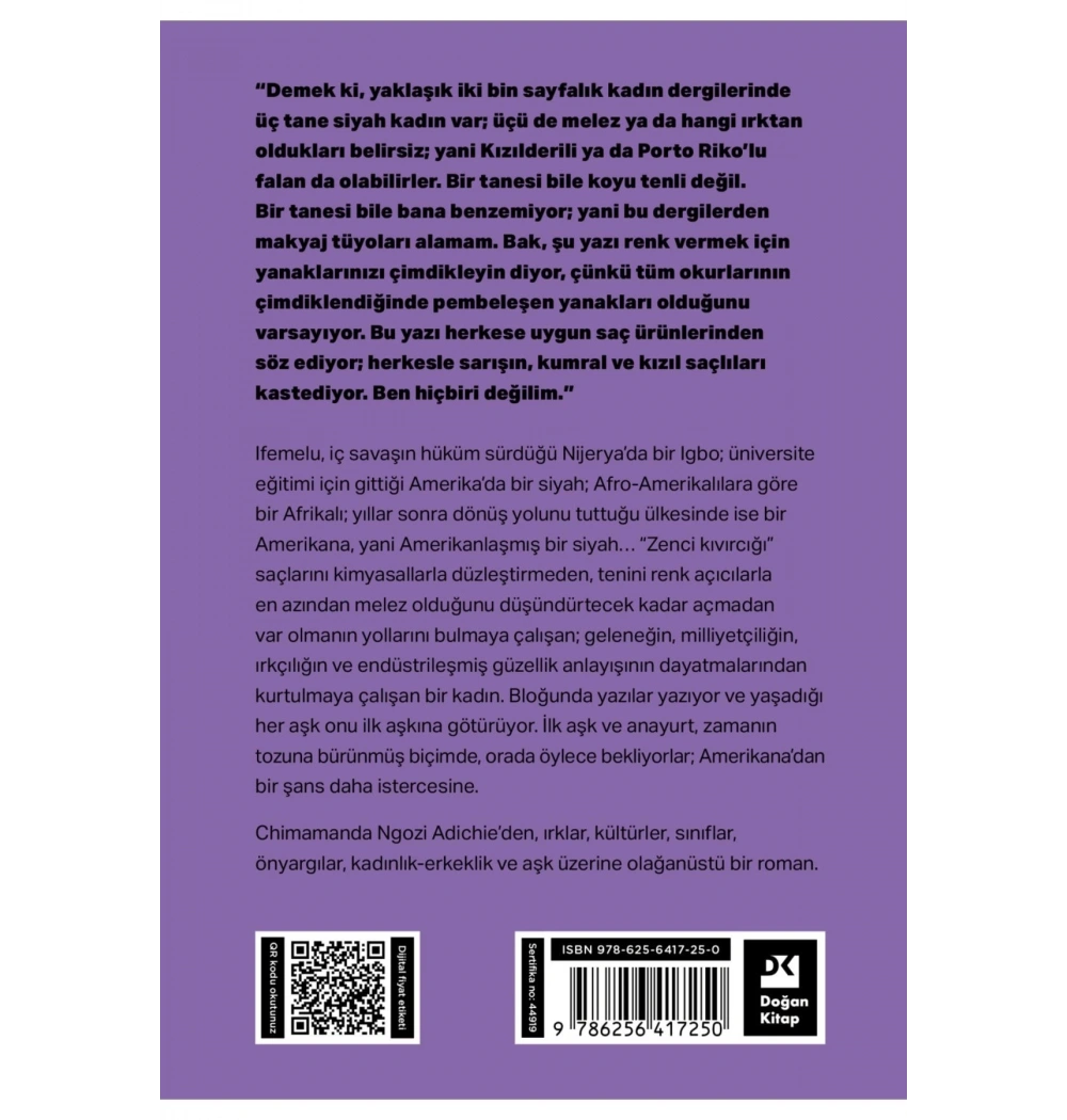 Amerikana- Chimamanda Ngozi  Doğan Kitap