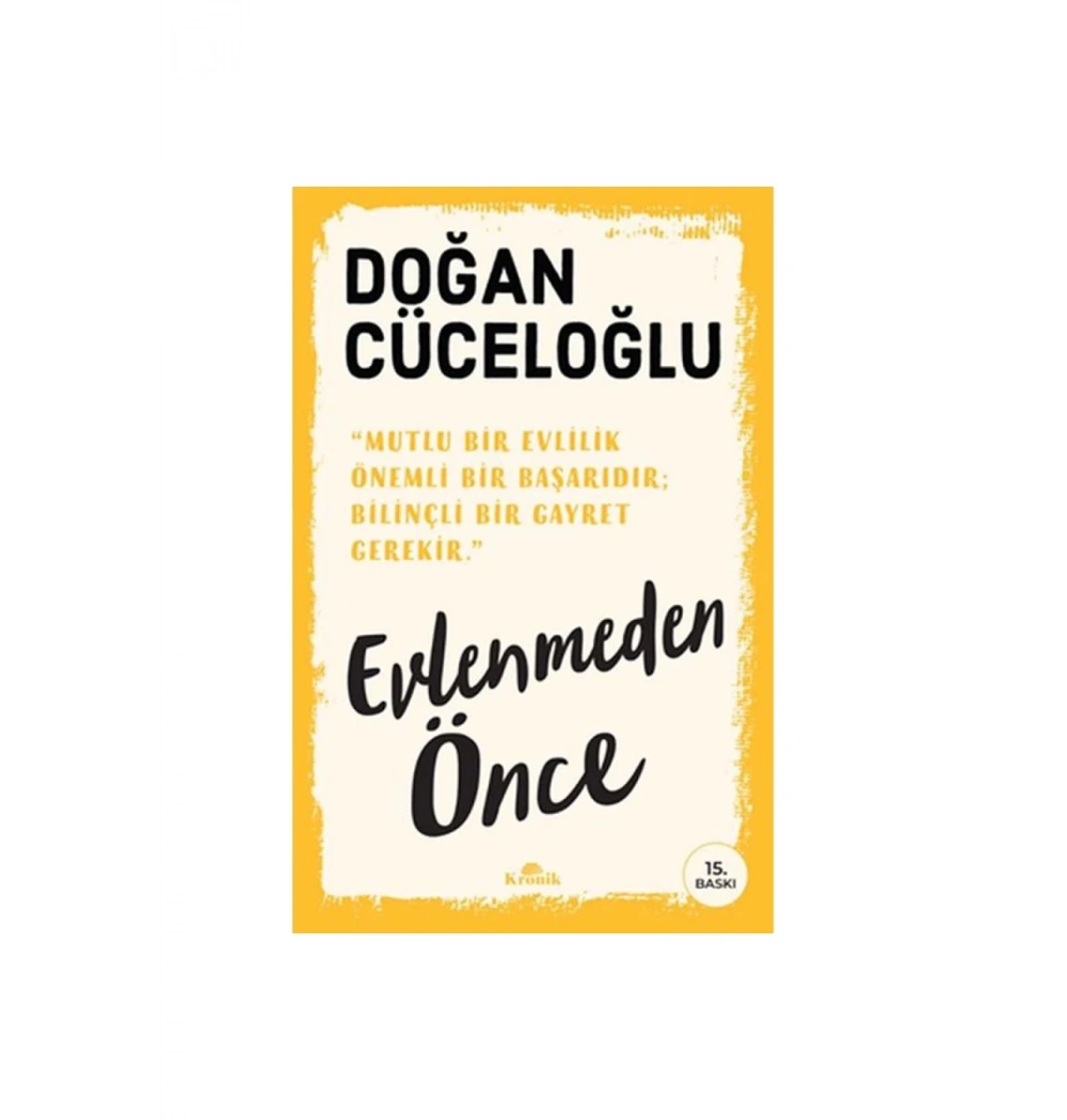 Evlenmeden Önce  Doğan Cüceloğlu  Kronik Yayın