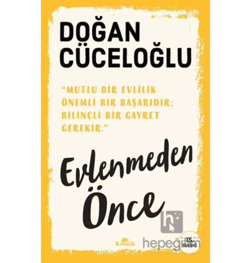 Evlenmeden Önce  Doğan Cüceloğlu  Kronik Yayın