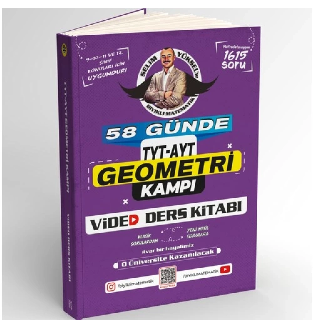 58 Günde Tyt Ayt Geometri Kampı Video Ders Kitabı Bıyıklı Yayın