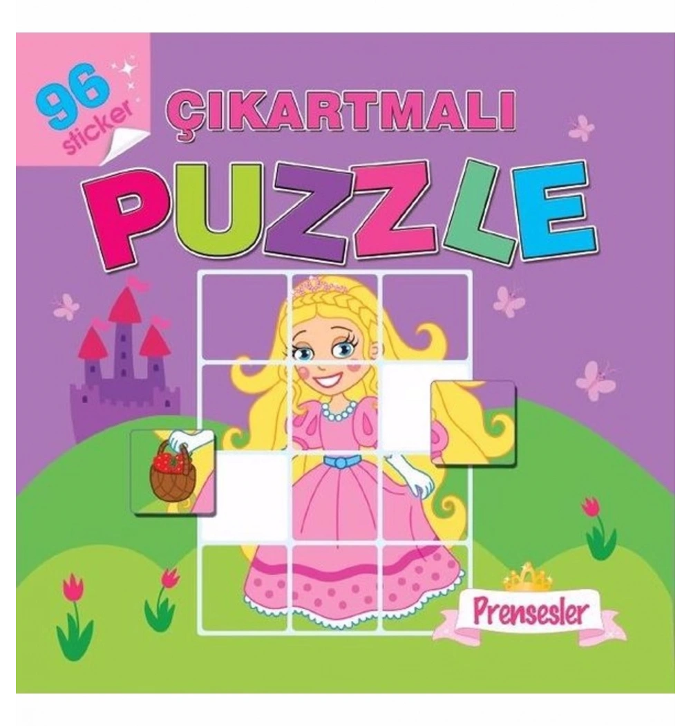 96 Sticker Çıkartmalı Puzzle  Prensesler    Koloni