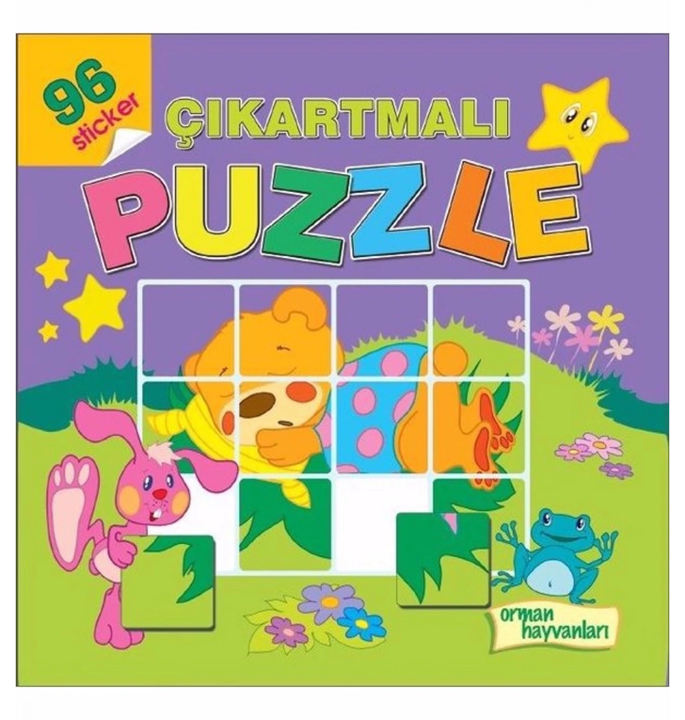 96 Sticker Çıkartmalı Puzzle Orman Hayvanları    Koloni