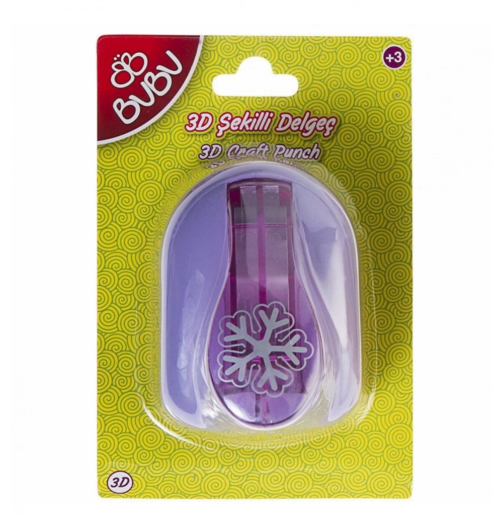 Bu-Bu 3D Kar Tanesi  Şekilli Delgeç  Kod:Bubu-De0021