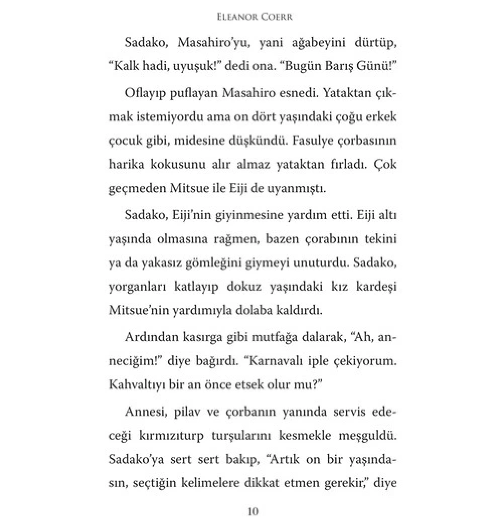 Sadako Ve Kağıttan Bin Turna Kuşu Elenor Coerr Beyaz Balina