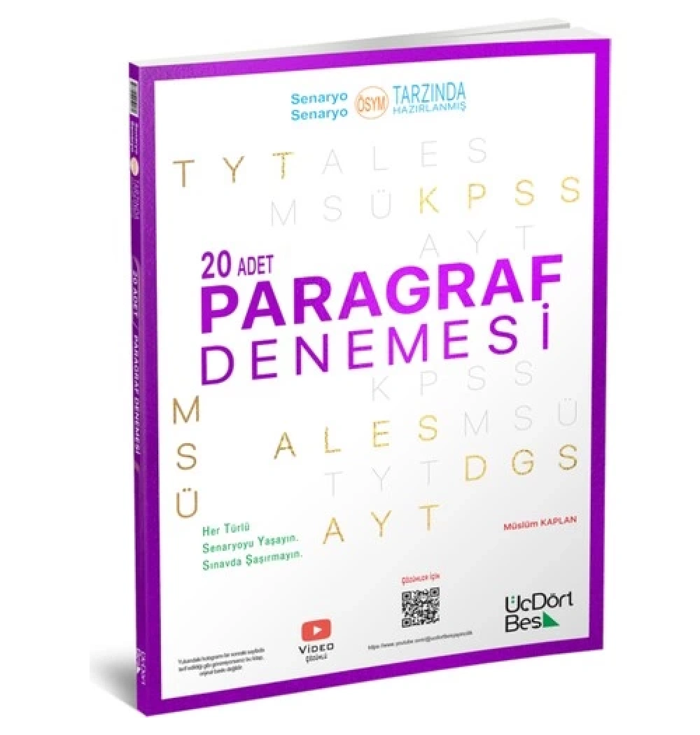 Tyt Ayt Kpss Ales Dgs 20 Paragraf Denemesi Üçdötbeş