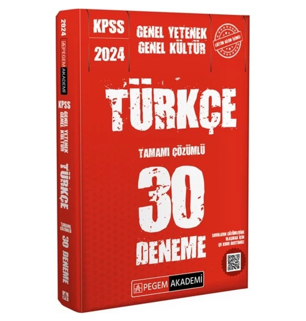 Pegem 2024 Kpss Gy Gk Türkçe Çözüml 30 Deneme